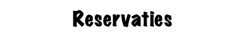 Reservaties